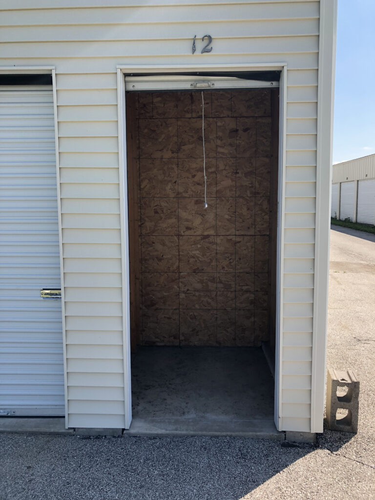5' x 5' Storage Unit open