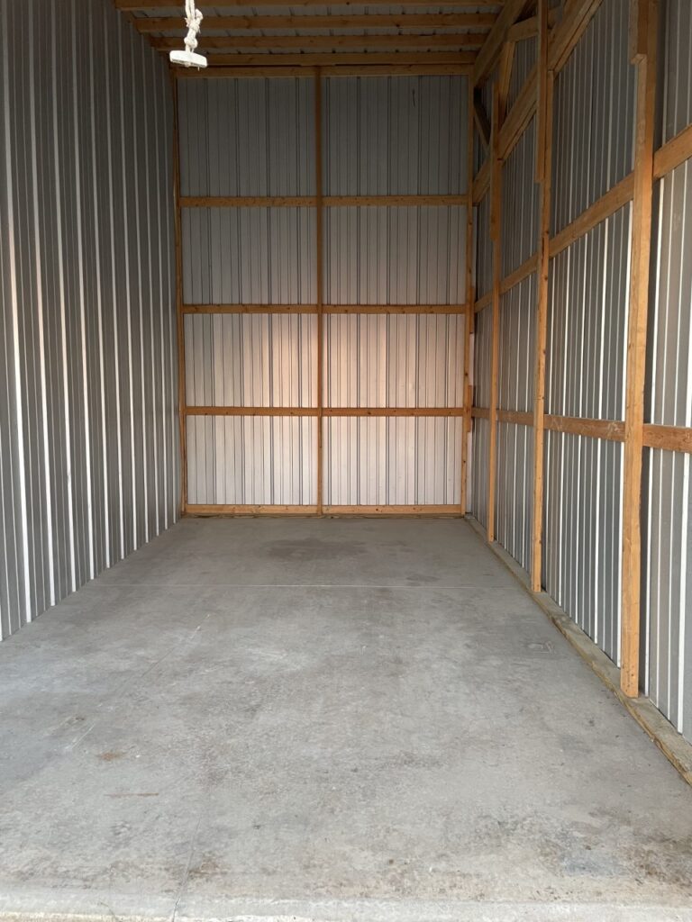 Inside large Storage Unit at Red Barn Storage in Davenport, Iowa