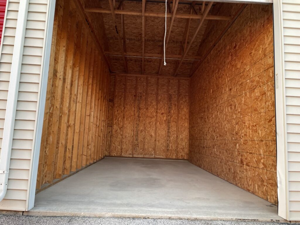 Inside of Storage Unit at Red Barn Storage in Davenport, Iowa