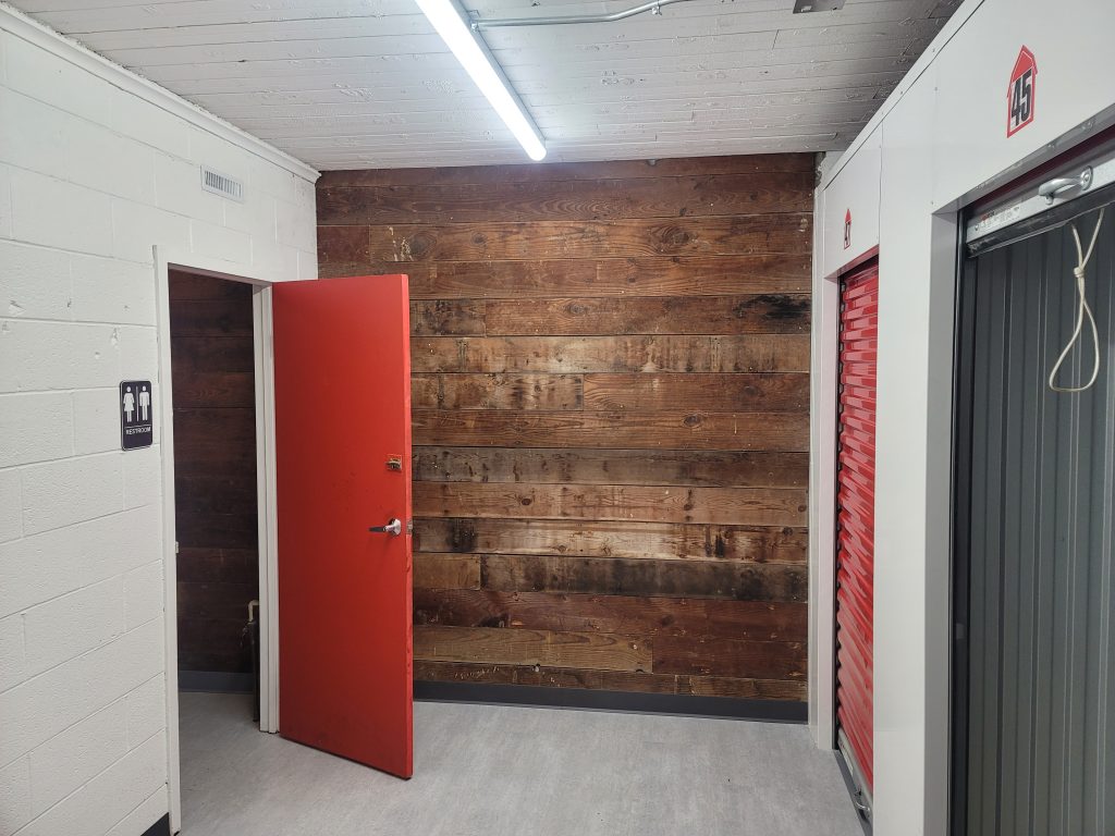 Bathroom at Red Barn Storage at our Climate Controlled Storage Facility in Davenport, Iowa