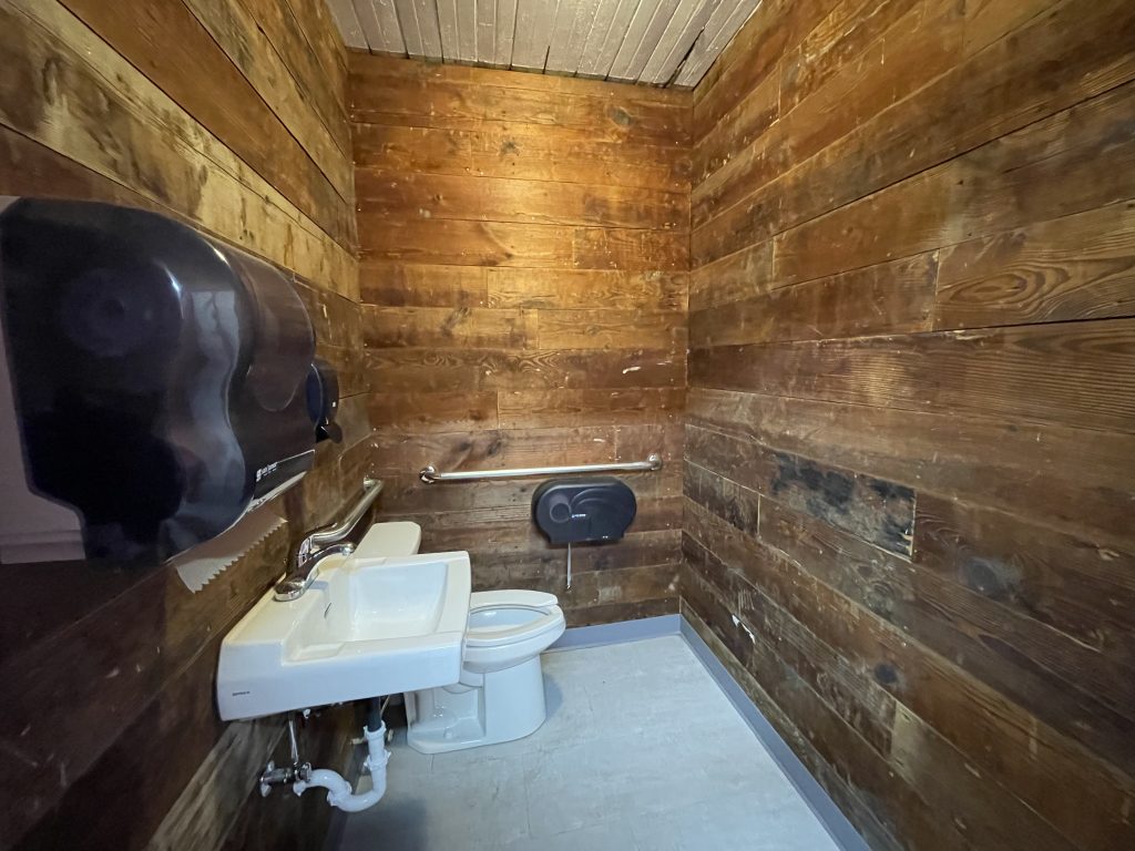 Bathroom at Indoor Climate Controlled Storage Units in Davenport, Iowa at Red Barn Storage