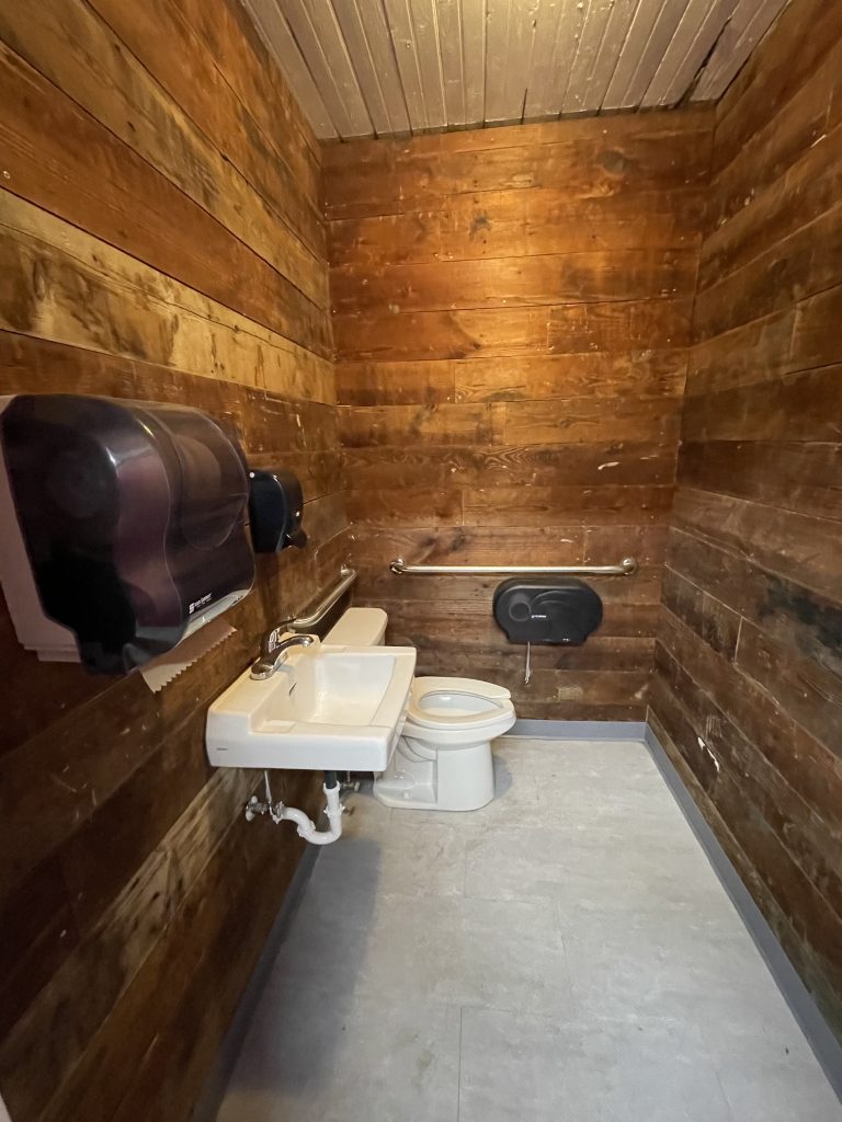 Bathroom at Red Barn Storage in Davenport, Iowa