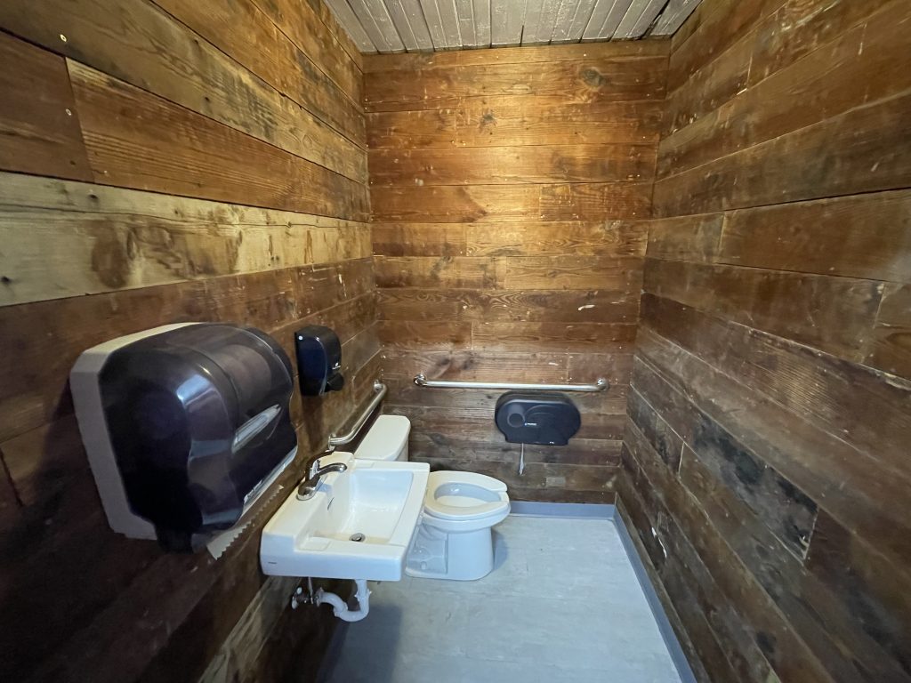 Restroom at Indoor Climate Controlled Storage Units in Davenport, Iowa at Red Barn Storage