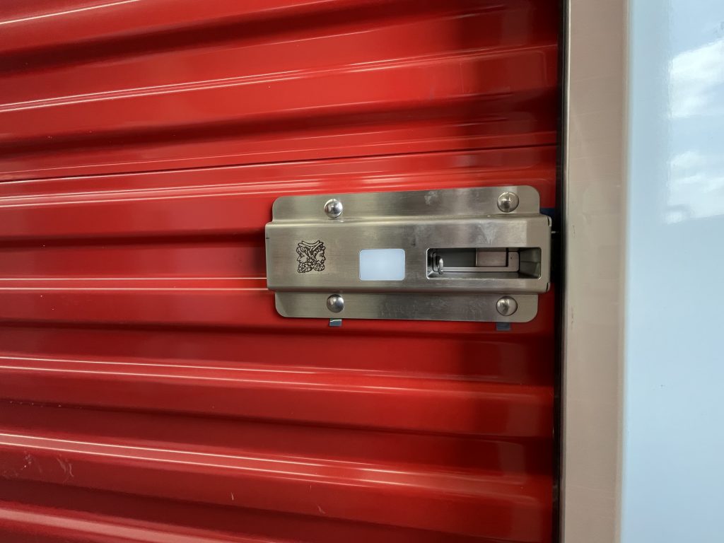 Smart Lock On Climate Controlled Storage Units in Davenport, Iowa.