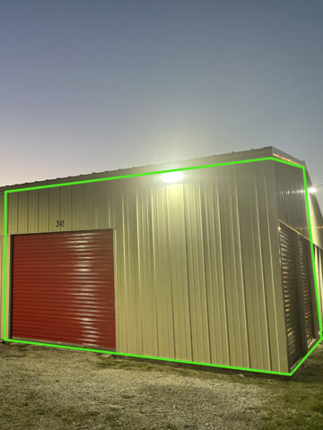 19' x 19' storage unit at Red Barn Storage in Davenport, Iowa (highlighted)