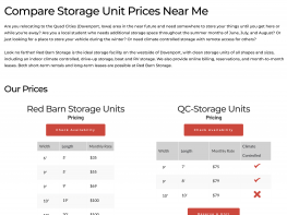 Compare Storage Unit Prices Near Me