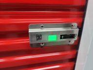 Nokē Smart Entry Lock to get into Climate Controlled Storage Units in Davenport, Iowa at Red Barn Storage (Nokē and Janus International lock)